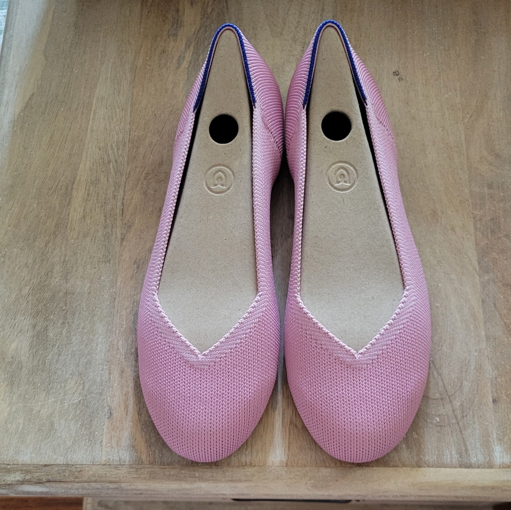 Rothy's Pink Knit Ballet Flats - Lightweight Slip-Ons-Begonia